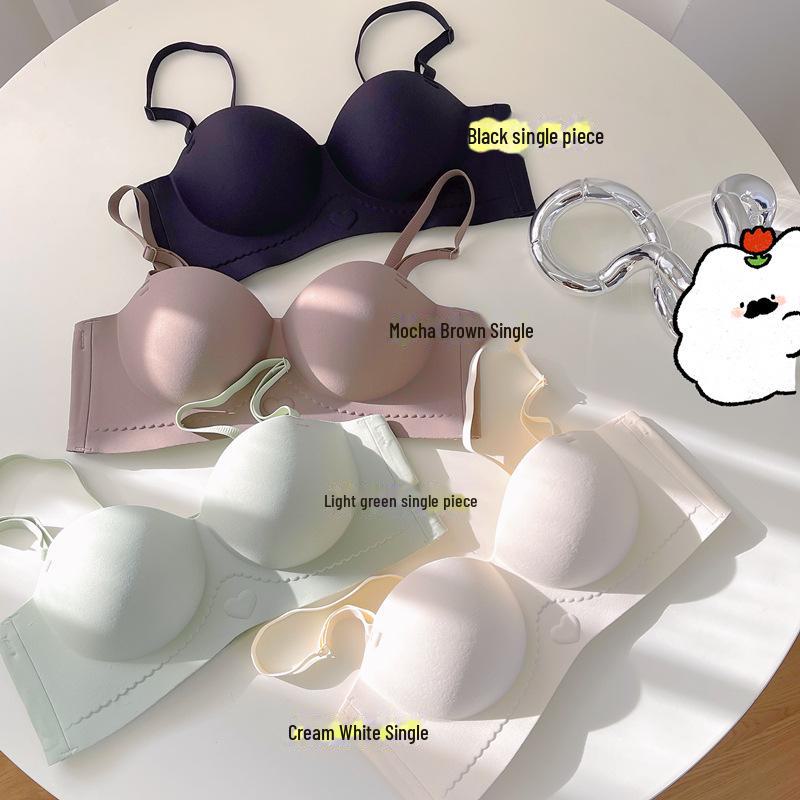 Белый персиковый жемчужный бесшовный бюстгальтер без бретелек для маленькой груди - подчеркивающий, без косточек, невидимый