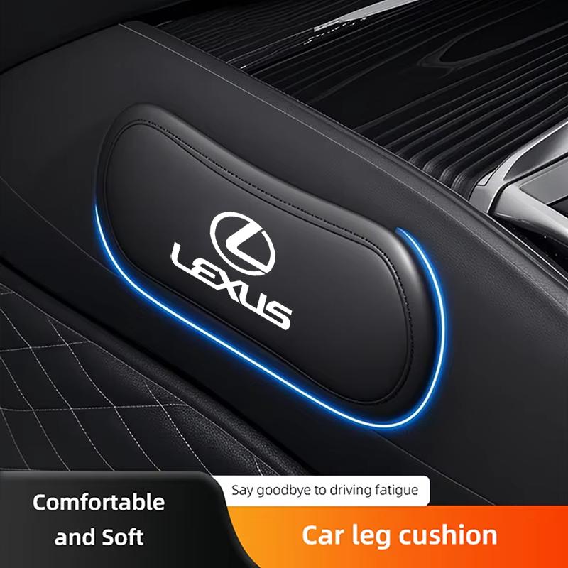 MVTT4 Leather Car Pillow Car Knee Pad Elastic Memory Foam Leg Pad For Lexus F SPORT ES RX NX LS UX LM LX GX LC RZ IS CT GS RC HS SC TX