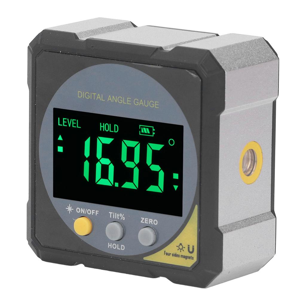 Черный ЖК-дисплей с подсветкой, водонепроницаемый цифровой ЖК-экран, магнитный угломер, инклинометр