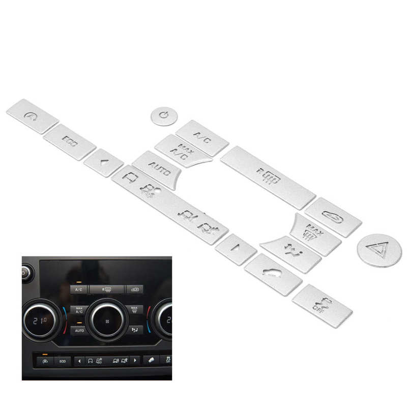 Air Conditioning Button Trim Aluminum Alloy Switch Stickers Fit for Land Rover Discovery Sport 2016 2017 2018 Car