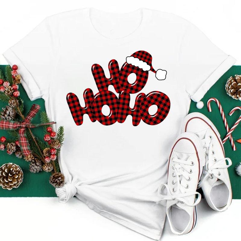 Maycaur Women Santa Claus Print Clothes Christmas 90s Funny Holiday Fashion Cartoon Tops Tee Shirt Ladies Female Graphic T-Shirt
