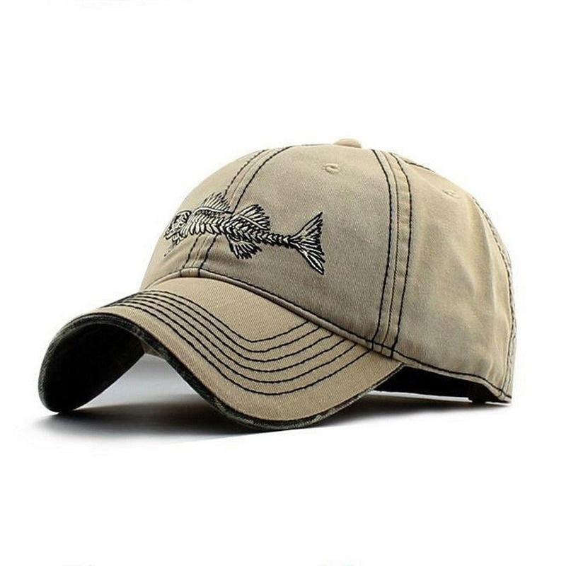 Повседневная бейсболка унисекс с логотипом «рыбья кость» и шипами, хлопковая солнцезащитная спортивная кепка, хлопковая кепка дальнобойщика
