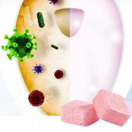 Yousheng 12Pcs Toilet Cleaning Effervescent Tablets Fast Acting Quick Dissolving Long-lasting Urine Stain Remover Toilet Tank Cleaning Tablets