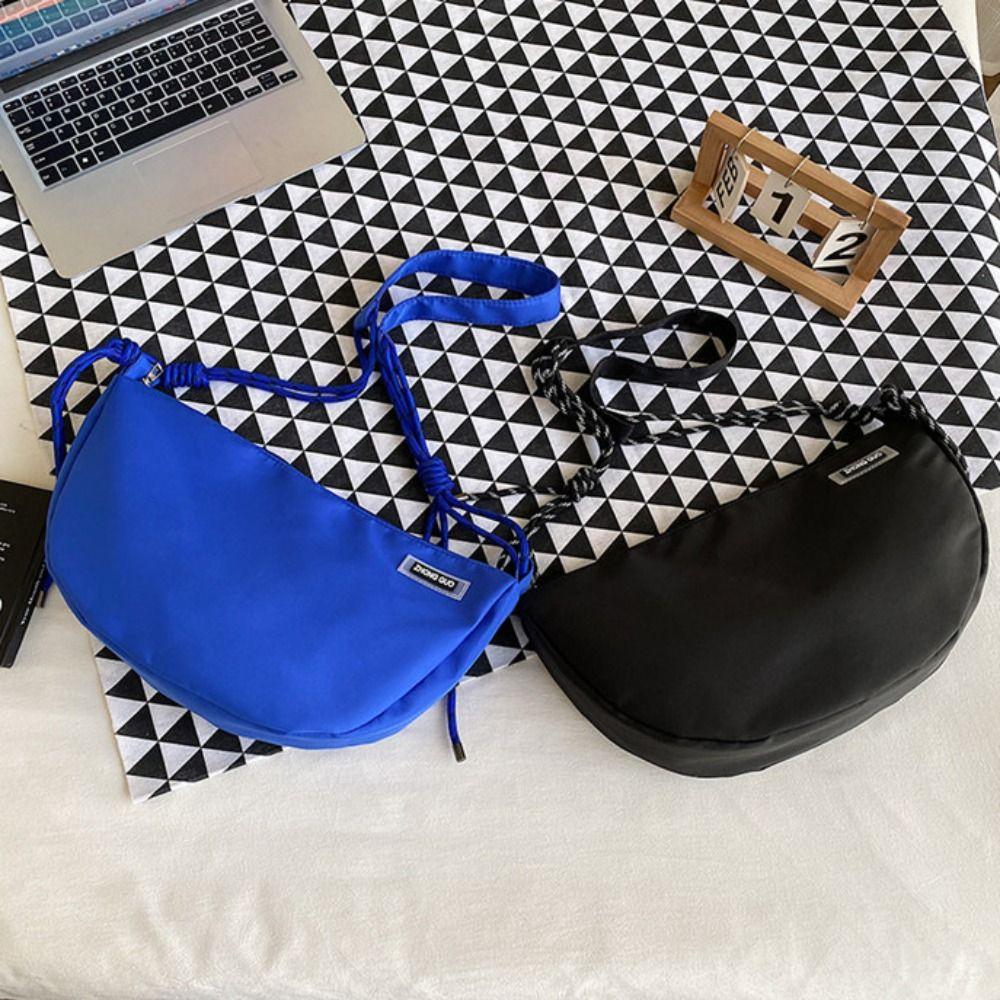 Half-moon Shape Dumpling Shoulder Bag Waterproof Sports Message Bag Female/Male