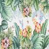Обои Nordic Hand Painted Green Leaves Flowers Birds Murals Living Room Tv Sofa Bedroom 3d Mural Home Decor