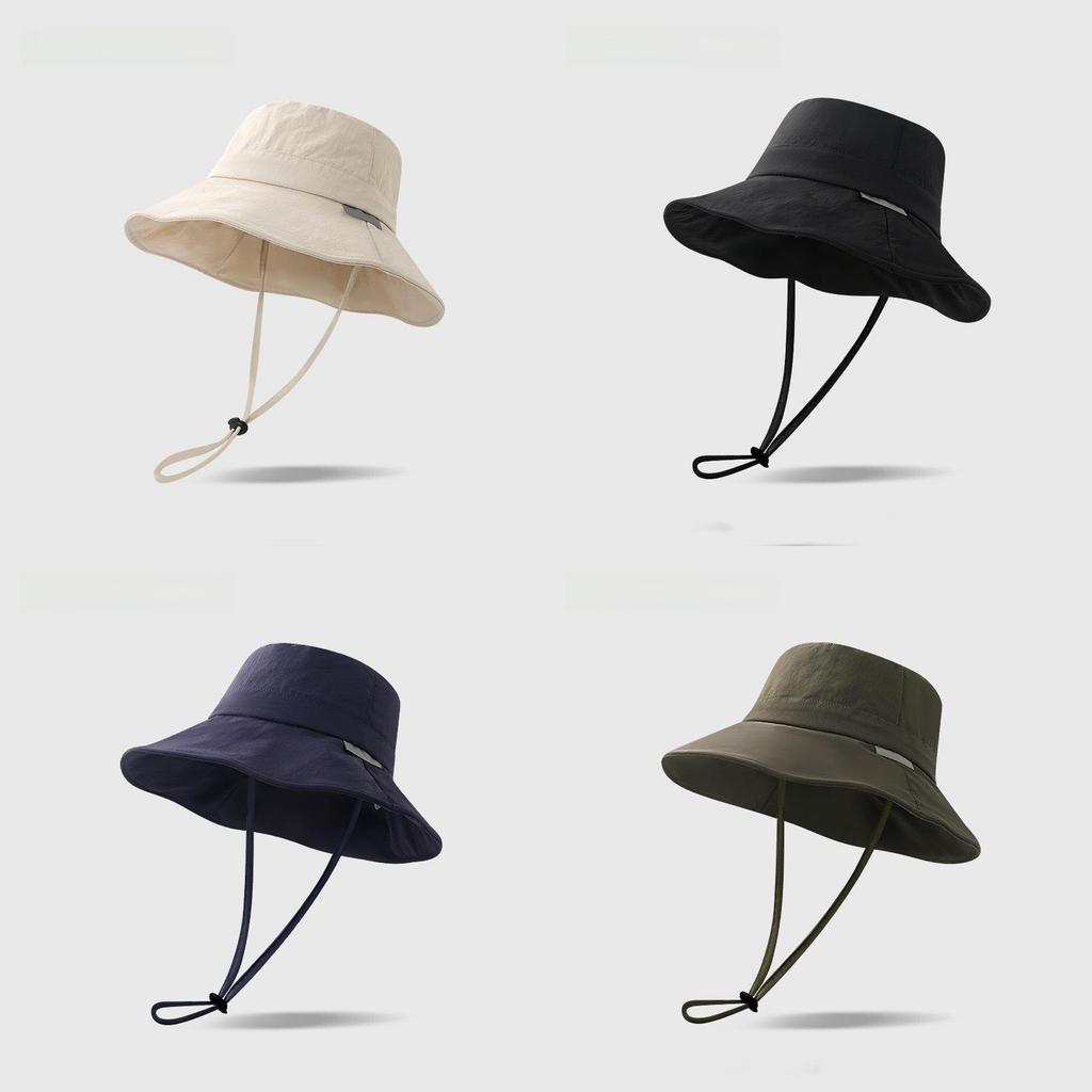Outdoor Sun Protection Hat For Men Women With Wide Brim Breathable Ice Silk Summer Cap