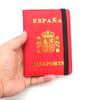 Luxury Spanish Anti-Magnetic Leather Passport Holder with Multi-Card Slots