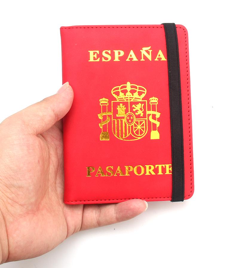 Luxury Spanish Anti-Magnetic Leather Passport Holder with Multi-Card Slots