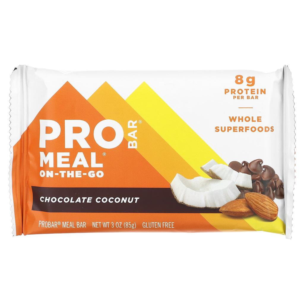 ProBar Meal On the Go Bar, Chocolate Coconut, 12 Bars, 3 Oz (85 G) Each