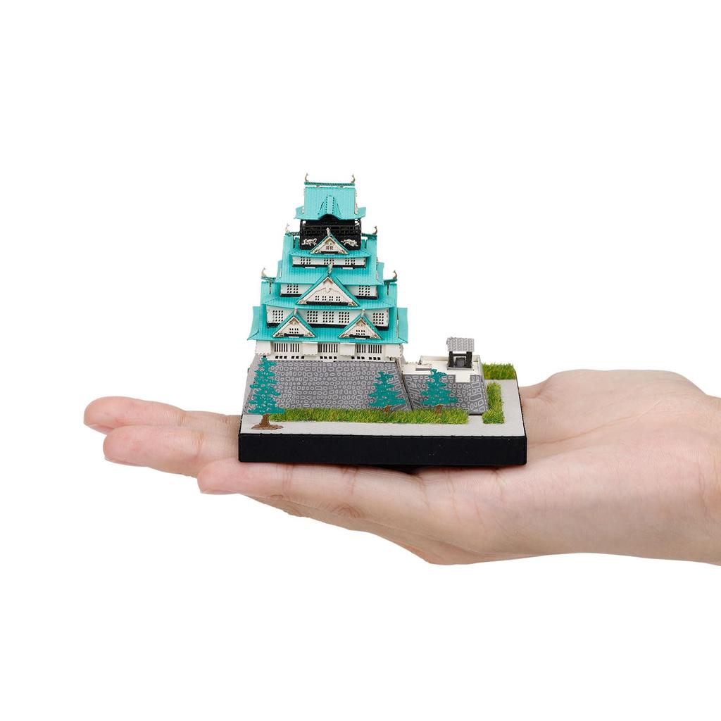 Kawada Paper Nano 360 Осакский замок для возраста 12 лет и Миниатюра из бумаги для интерьера (7x12x7см) вверх, Комплект, Комплект, Дизайн, PS-08