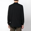 Y-3 SS23 Однотонная трикотажная рубашка поло с длинным рукавом, мужские топы, черная H44801