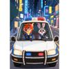 Disney DIY Pearl Art Painting Nick and Judy are driving a police car Home Wall Decoration Pearl Gem Painting Pictures Crafts Home Decoration