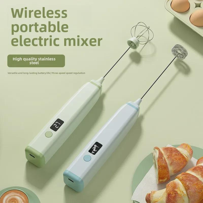 Новый стильный ручной электрический вспениватель молока и венчик для яиц - миксер для кофе и молока