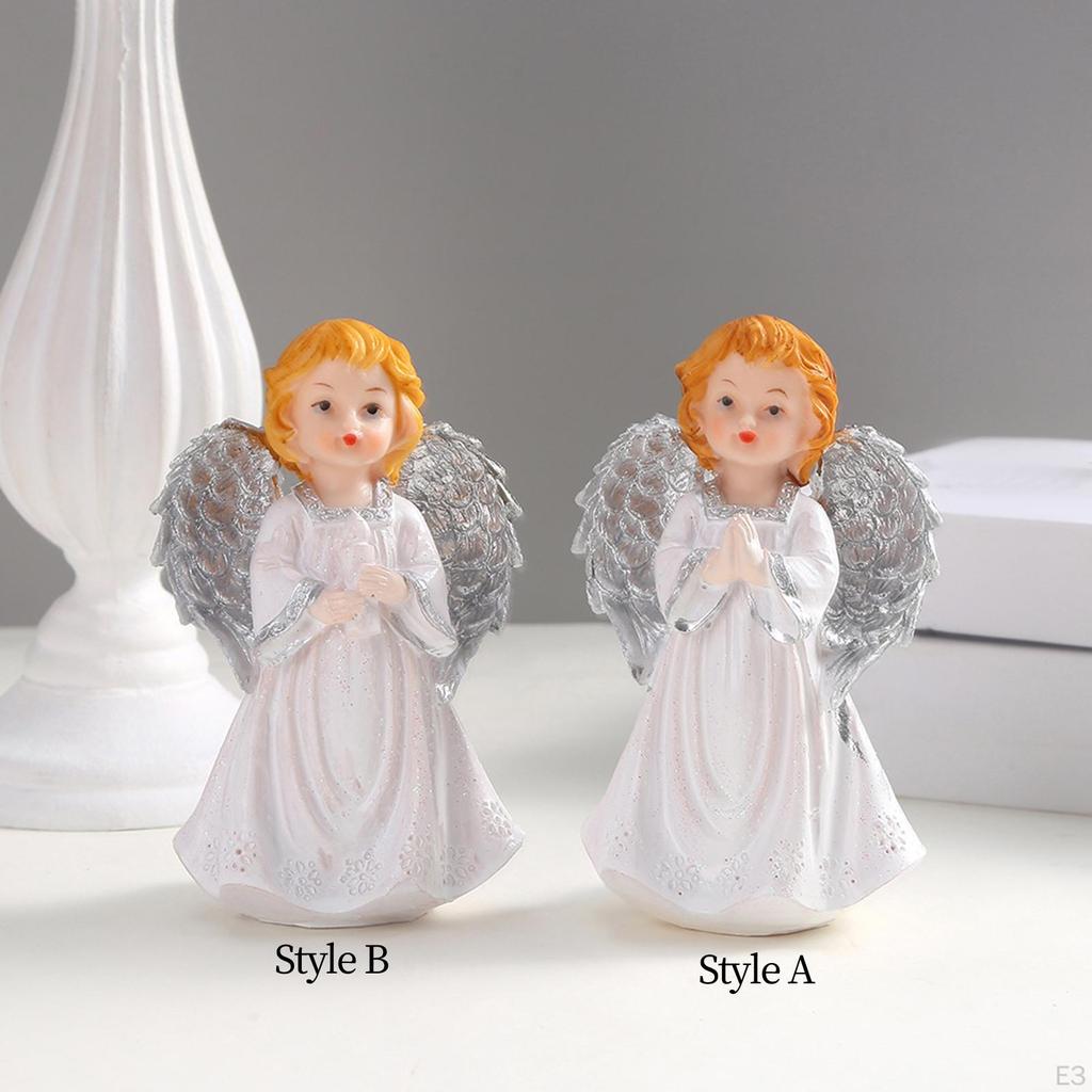 Фигурка ангела, статуя девушки, креативное украшение для рабочего стола, маленькая скульптура для книжной полки, вход в спальню