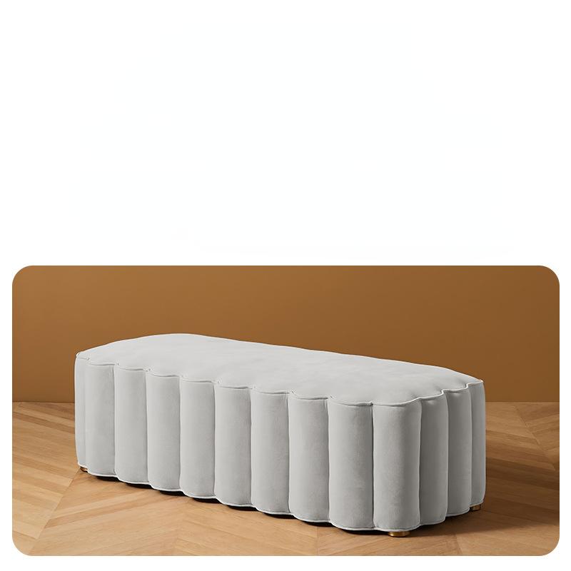 Скандинавская фланелевая скамья для переобувания, американский диван для отдыха, пуф, мебель для гостиной, роскошная диванная скамья