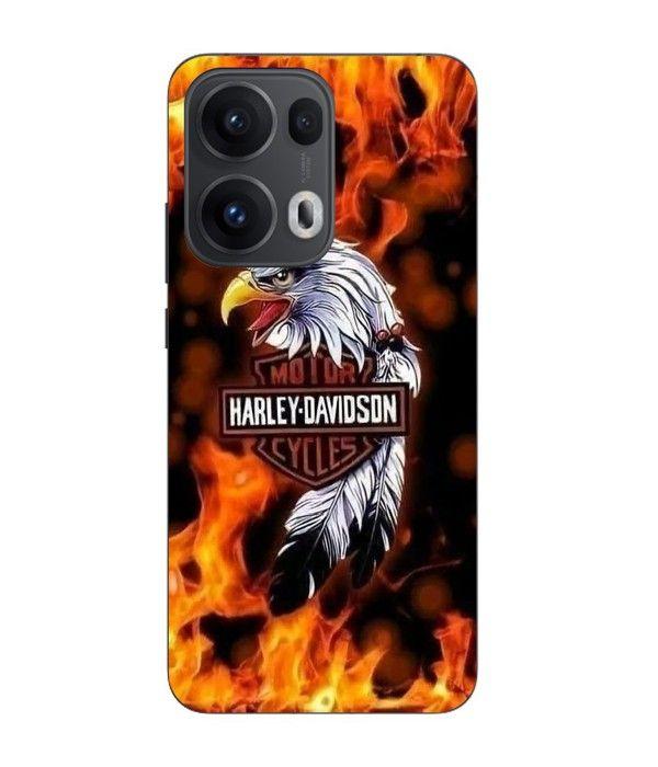 Coque Maniacase Pour Oppo Reno 13 Pro 5G Harley Davidson aigle feu