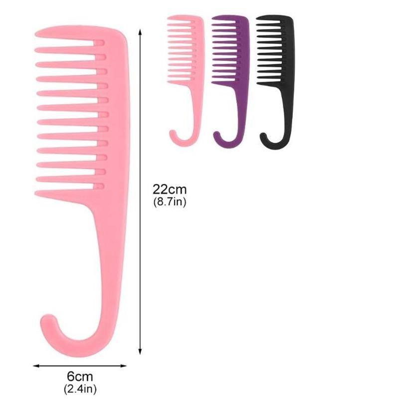 3 Pack Hair Comb Large Wide Tooth Comb Shower Combs Curl Wet Comb for Long, Wet or Curly Hair Detangling Blood Circulation Salon Tool