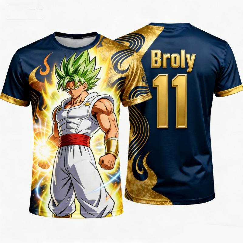 Летняя футболка оверсайз Dragon Ball 2026 Высококачественная печать Супер Сайян