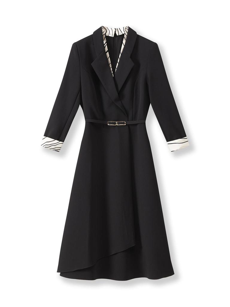 Интеллектуальный Повседневный Умное Формальное Платье со Съемным Воротником - Коллекция Ранней Осени