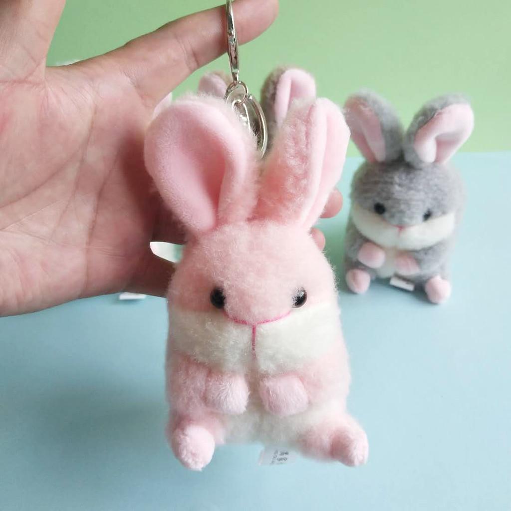 Soft And Cuddly Rabbit Plush Toy Keychain Ideal For Bags And Car Hangings