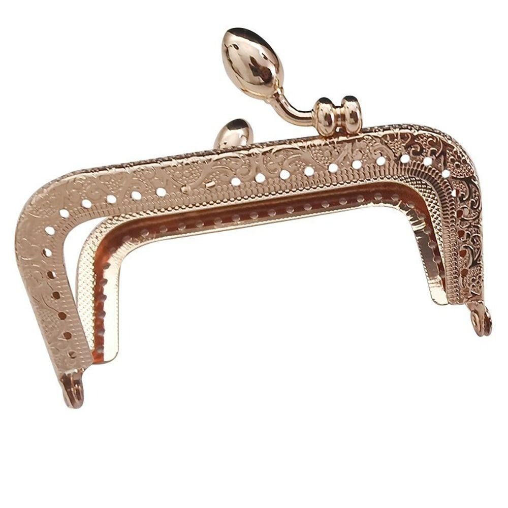Vintage Purse Frame Kiss Clasp Metal Bag Kiss Clasp Lock Bag Frame Buckle  Handle Bag Accessories