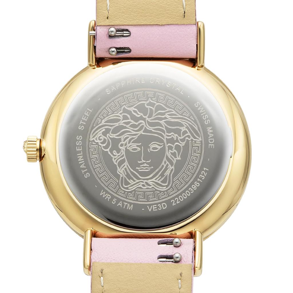 Watch GRECA CHIC Pink Dial Quartz Daily Waterproof Sapphire Glass 36mm VE3D00222 Pink [Versace] Women's [Item]