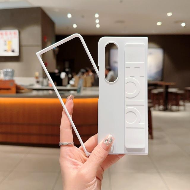 Чехол с ремешком на запястье для Samsung Galaxy Z Fold 3 4 Fold4 Ultimate Skin Feel Protection Handheld Folding Zfold3 Plain Cover