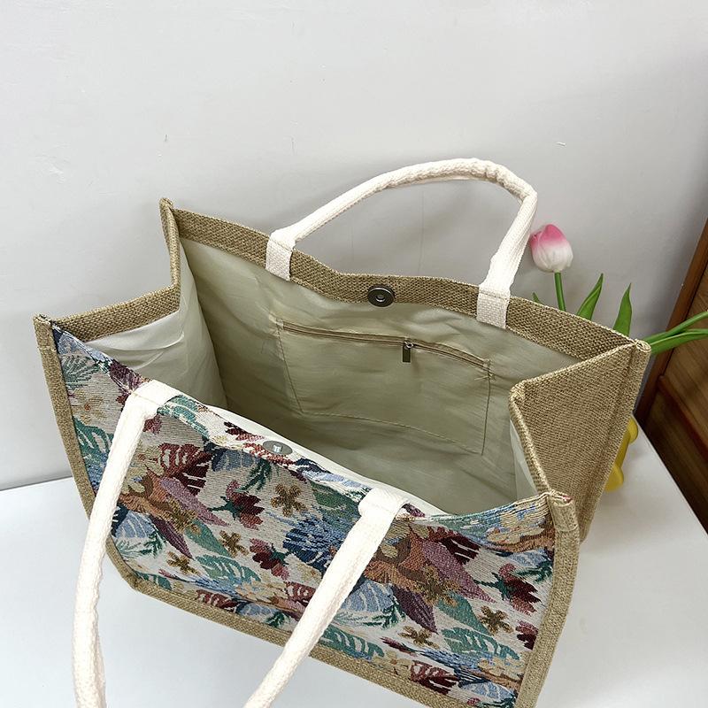 2025 новая льняная сумка-тоут сумка-тоут для выхода в свет сумка для покупок холщовая большая вместимость женская сумка