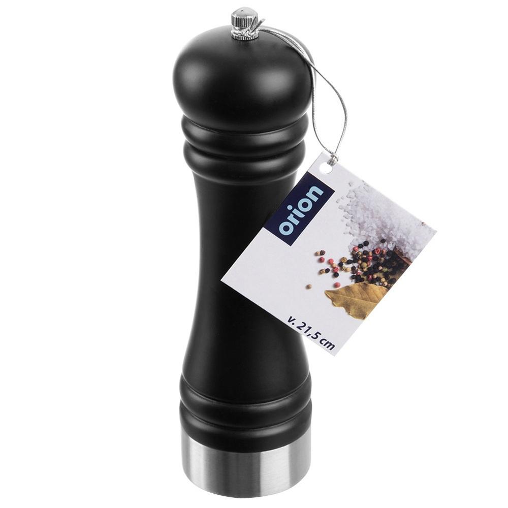 Black wooden pepper and salt mill 21.5 cm