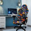 4pcs Set High Elasticity Office and Gaming Chair Cover Set Technology Planet Code Chair Cover Home Office Decoration Washable