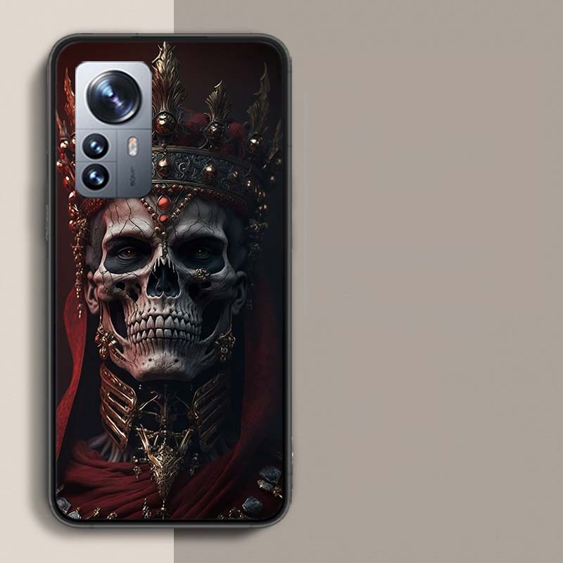 Чехол для телефона 'Скелет Короны Император' для Redmi Note 15 Pro 5G 14 13 12 Pro Plus 11 11T 11E 11S 10 Pro 10S 9 9S Чехол Мобильный Прозрачный с