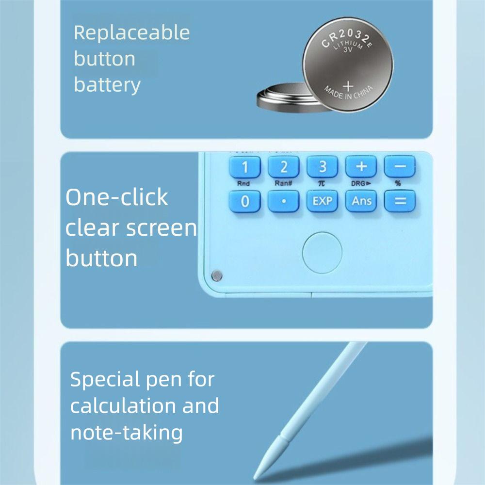 2 IN 1 Scientific Calculator with LCD Notepad Portable Handwriting Board Math Calculator  Students