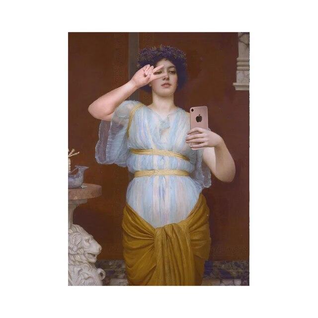 Жемчужная девушка лежит в ванне, холст, картина, забавные селфи, женские постеры для бара, кафе, клубной комнаты, современные декоративные фотографии для дома без рамки