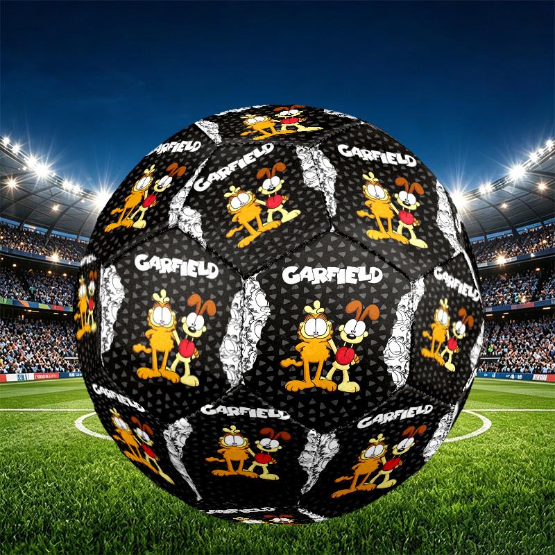 Garfield Print Size 5 Soccer Ball, PU Wear Resistant Football for Match Training and Daily Practice, Birthday Gift for Soccer Fans