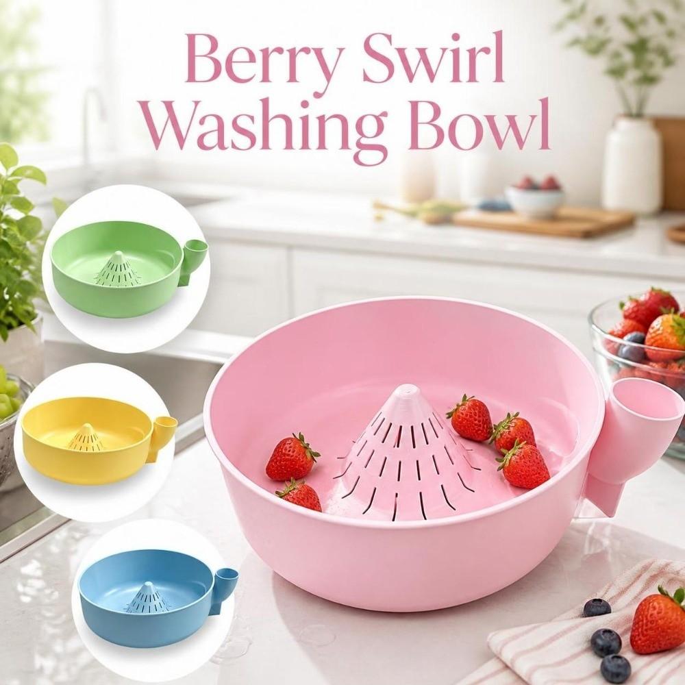 Rotating Berry Swirl Washing Bowl Self Rinsing Dynamic Vortex Cleaning Bowl Outdoor Picnics