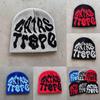 Trendy High Top Knitted Hat With Letter Graphics For Fall Winter Streetwear