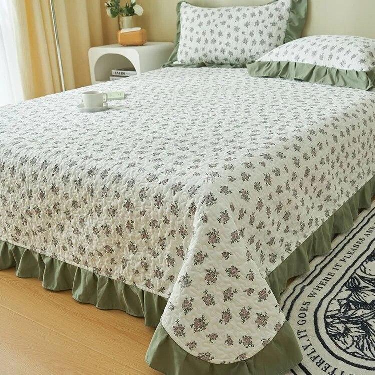 Новое высококачественное покрывало на кровать, двухслойная хлопчатобумажная конопляная пряжа, бытовые нескользящие утолщенные хлопковые простыни с зажимом, кружевные чехлы, одеяла