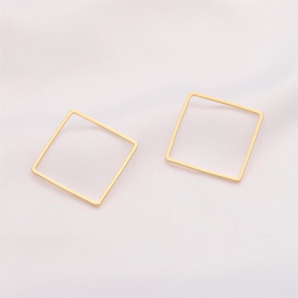 2Pcs Copper Geometry Accessories Platting 14K Gold Color For Jewelry Making DIY Earring Charm Decoration