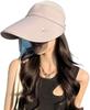 Women's Sun Visor with Sunglasses, UV Protection, Sunburn Protection, Full Face Coverage, Wide Brim Hat