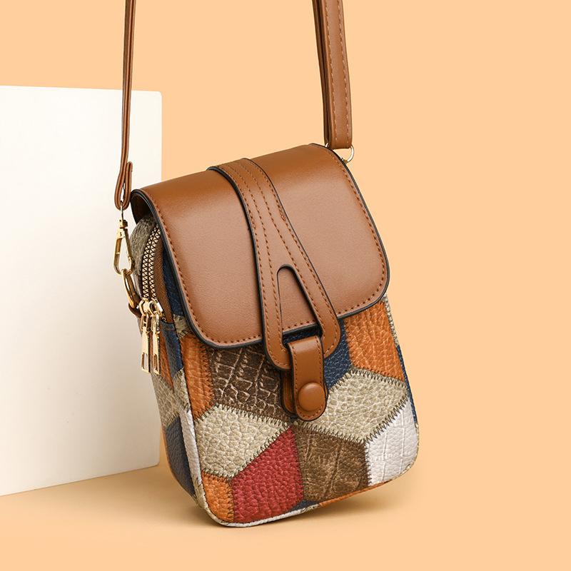 Новая Модная Многофункциональная Легкая Принтованная Сумка Через Плечо Сумка для Хранения Телефона Женская Клетчатая Ретро Сумка Кроссбоди KTY