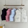 Women's Puff Cotton Vest Autumn and Winter Short Hooded Down Cotton Vest Thickened Loose Outer Vest Women's Vest Batch