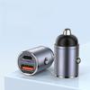 USAMS PD30W Двухпортовое быстрое зарядное устройство со скрытым кольцом-пуллером для автомобилей