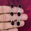 Red Garnet Jewelry, 925 Solid Sterling Silver Earrings, Handmade Gemstone Jewelry Earrings For Memorial Day