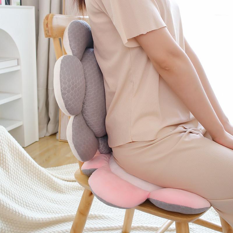 Очаровательная мультяшная подушка-цветок с ПП-хлопком для поддержки кровати, дивана, стула