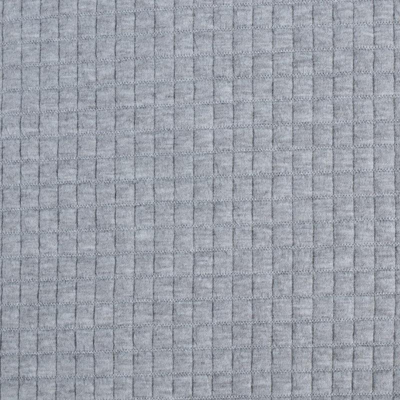 Square Grid Air Layer Jacket: Wire-Padded Polyester-Ammonia Fabric for Casual Home Wear.