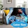 Custom Name Basketball Player Morant Blanket bed sofa Blanket Flannel Blanket for Camping, Hiking, Picnic Essentials,gift for Fan family