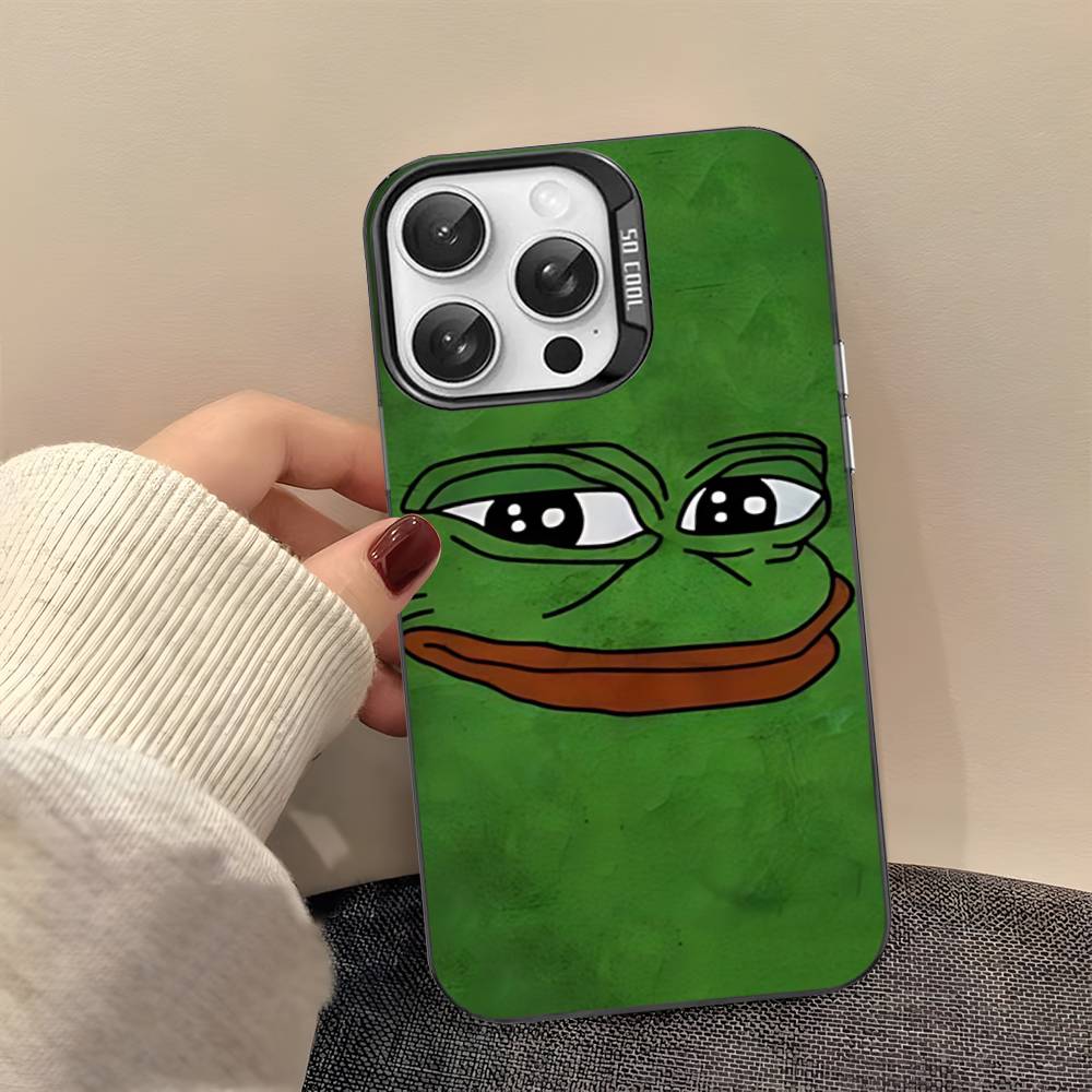 Интернет-мем Пепе Лягушонок Грустный Чехлы для Телефона для IPhone 17 16e 15 14 13 12 11 Plus Pro Max ProMax Цветные Чехлы