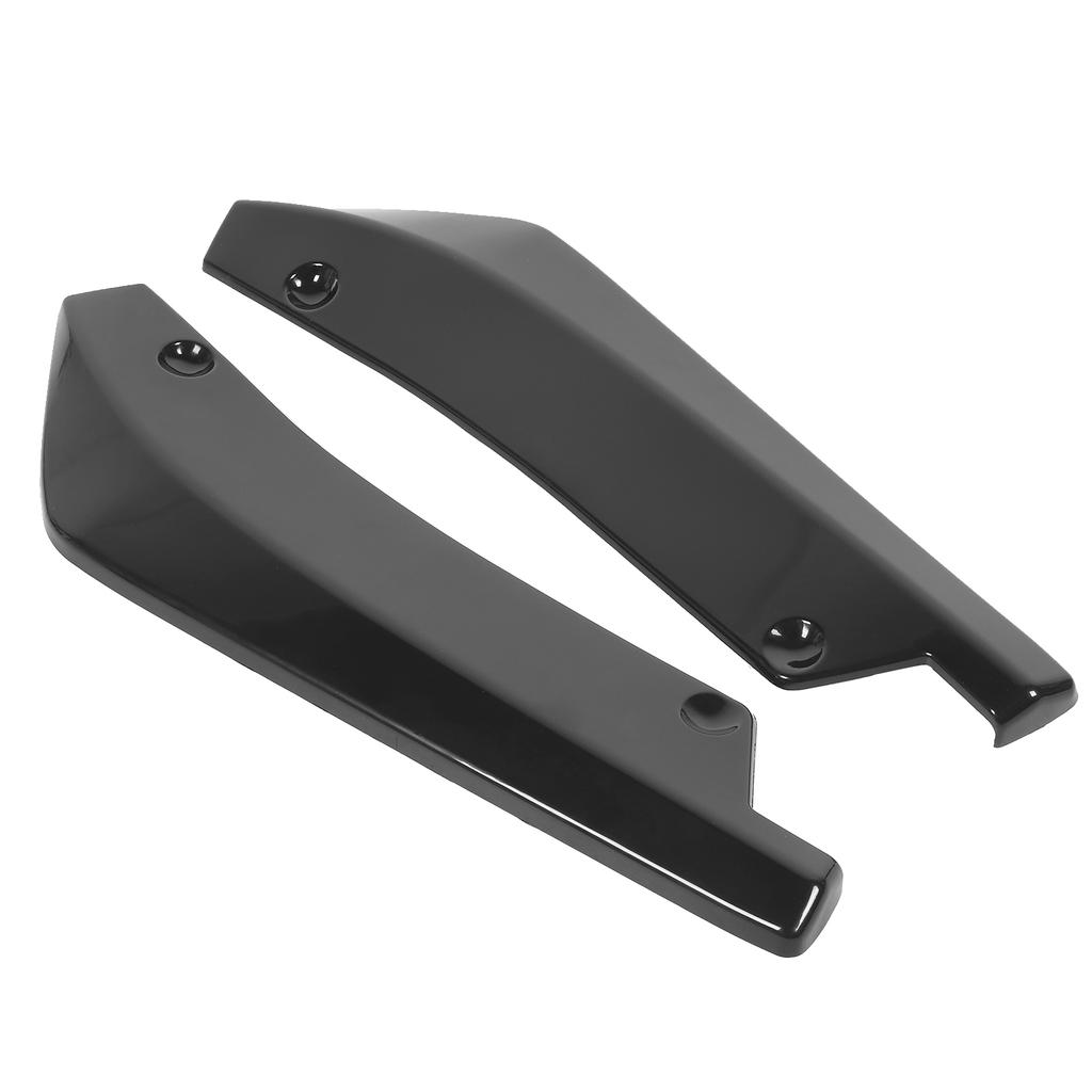 2pcs Rear Bumper Lip Diffuser Spoiler Anti Scratch Protector Glossy Black Universal for Car