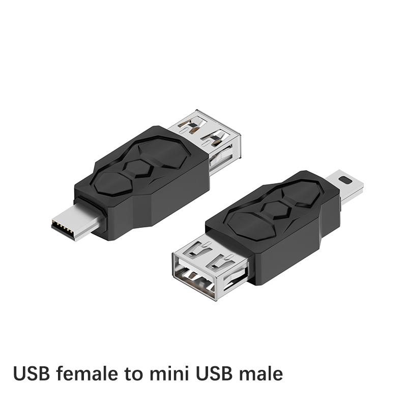 Адаптер USB-Micro-USB Mini-USB, двухсторонний преобразователь, поддержка зарядки, синхронизации данных, разъем 480 Мбит/с, двухсторонний адаптер F19E