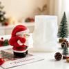 3D Bearded Santa Claus Silicone Chocolate Mold Opened Top Baking Mold  Holiday Tabletop Display